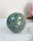 Unique Ruby Kyanite Fuchsite Crystal Sphere Natural Gemstone Orb | Xerxes