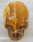 Golden Yellow Fluorite Gemstone Skull
