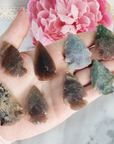 Agate Stone & Chalcedony Crystal Hand Knapped Natural Gemstone Arrowhead - 1