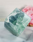 Unique Blue-Green Fluorite Crystal Cube Natural Gemstone | Anima - 5