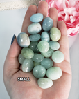 Aquamarine Blue & Green Beryl Natural Crystal Tumbled Stone | Multiple Sizes - 2