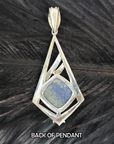 Unique Lapis Lazuli Crystal Natural Gemstone 925 Sterling Silver Pendant | Architect - 3