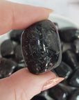 Arfvedsonite Crystal Natural Gemstone Tumbled Stone | One Stone - 4