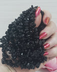 Black Obsidian Crystal Natural Gemstone Chip Bead Bracelet - Crystals for Peace