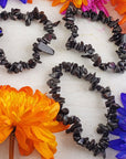 Black Obsidian Crystal Natural Gemstone Chip Bead Bracelet