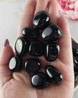 Black Obsidian Crystal Natural Gemstone Tumbled Stone | Natural Black Obsidians