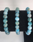 Blue Apatite Crystal Natural Gemstone 8mm Bead Bracelet - 5