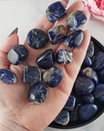 Blue Sodalite Crystal Natural Gemstone Freeform Tumbled Stone | Throat Chakra Stones