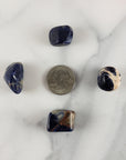 Blue Sodalite Crystal Natural Gemstone Freeform Tumbled Stone | Throat Chakra Crystals