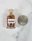 Carnelian Crystal Natural Gemstone Chips in Glass Bottle - 4