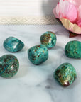 Chrysocolla Stone Natural Crystal Gemstone Tumbled Stone - 5