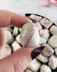 Cinnabarite Cinnabar in White Dolomite Natural Gemstone Tumbled Stone | One Stone - 3