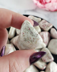 Cinnabarite Cinnabar in White Dolomite Natural Gemstone Tumbled Stone | One Stone - 1