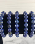 Lapis Lazuli Crystal Color Enhanced Gemstone 7-8mm Bead Bracelet