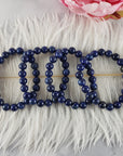 Lapis Lazuli Crystal Color Enhanced Gemstone 7-8mm Bead Bracelet