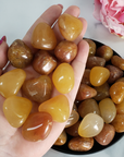 Gold Quartz Crystal Natural Gemstone Tumbled Stone | One Stone | aka Yellow Aventurine - 1