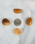 Gold Quartz Crystal Natural Gemstone Tumbled Stone | One Stone | aka Yellow Aventurine - 3
