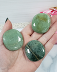 Green Aventurine Natural Crystal Palm Stone Worry Stone Meditation Tool - A