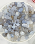 Grey-Blue Agate Chalcedony Crystal Natural Gemstone Tumbled Stone | Multiple Sizes