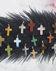 Intuitively Selected Crystal Cross Gemstone Pendant - 2
