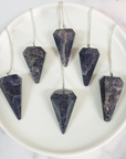 Iolite Stone Natural Gemstone Crystal Pendulum | Spiritual Tool - 1
