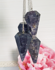 Iolite Stone Natural Gemstone Crystal Pendulum | Spiritual Tool