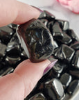 Jet Stone Organic Natural Crystal Gemstone Freeform Tumbled Stone | Spiritual Protection Stones