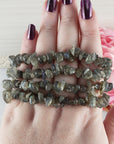Labradorite Crystal Natural Gemstone Chip Bracelet | Natural Crystal Jewelry