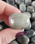 Labradorite Crystal Natural Gemstone Tumbled Stone | Small Purple Labradorite Flash