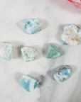Larimar Pectolite Crystal Natural Gemstone Tumbled Stone | One Stone