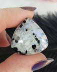 Unique 28 Carat Flashy Rainbow Moonstone Crystal Cabochon Natural High Quality Gemstone | Limerick - 1