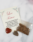 Love Fortune Treat Bag | Mystery Treat Blind Bag with Mini Heart, Cinnamon, & Raw Ruby Corundum