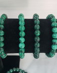 Green Malachite Stone Natural Crystal 7-8mm Beaded Bracelet - 5