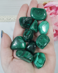 Green Malachite Crystal Natural Gemstone Tumbled Stone | One Stone | Multiple Sizes! - 9