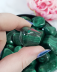 Green Malachite Crystal Natural Gemstone Tumbled Stone | One Stone | Multiple Sizes! = 2