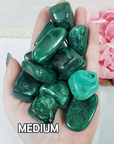 Green Malachite Crystal Natural Gemstone Tumbled Stone | One Stone | Multiple Sizes! - 4