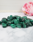 Green Malachite Crystal Natural Gemstone Tumbled Stone | One Stone | Multiple Sizes! - 1
