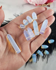 Opalite Crystal Point Bead Manmade Gemstone Tower Drilled | Multiple Sizes! - Opalite Points