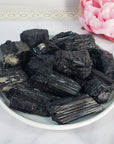 Raw Black Tourmaline Crystal Natural Rough Gemstone | One Stone | MEDIUM - 5