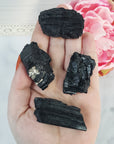 Raw Black Tourmaline Crystal Natural Rough Gemstone | One Stone | MEDIUM - 1