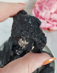 Raw Black Tourmaline Crystal Natural Rough Gemstone | One Stone | MEDIUM - 4
