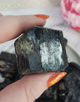 Raw Black Tourmaline Crystal Natural Rough Gemstone | One Stone | MEDIUM - 7