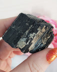 Raw Black Tourmaline Crystal Natural Rough Gemstone | One Stone | MEDIUM -2