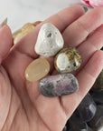 Tumbled Stones Natural Crystal Set for Motivation & Success | Gold Quartz, Rhyolite, King Cobra Jasper, Ruby - 1