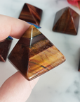 Multi Red Tigers Eye Stone Natural Gemstone Crystal Pyramid - 1