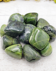 Nephrite Jade Crystal Natural Gemstone Tumbled Stone | One Stone - 4