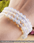 Opalite Crystal Manmade Gemstone 7-8mm Bead Bracelet | Throat Chakra Crystals