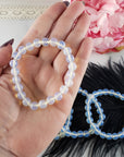 Opalite Crystal Manmade Gemstone 7-8mm Bead Bracelet | Solar Plexus Chakra Stones