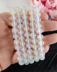 Opalite Crystal Manmade Gemstone 7-8mm Bead Bracelet | Solar Plexus Crystals