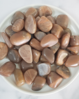 Peach Moonstone Crystal Natural Gemstone Tumbled Stone